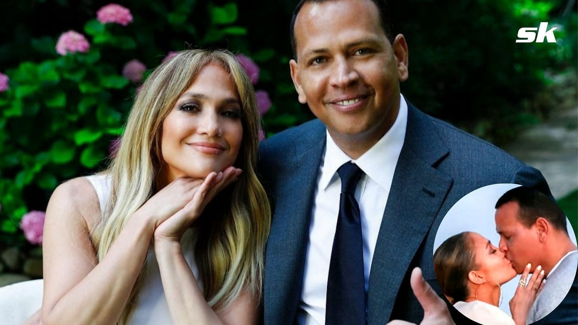 Former New York Yankees star Alex Rodriguez with his ex fiance-Jennifer Lopez during the course of their relationship.