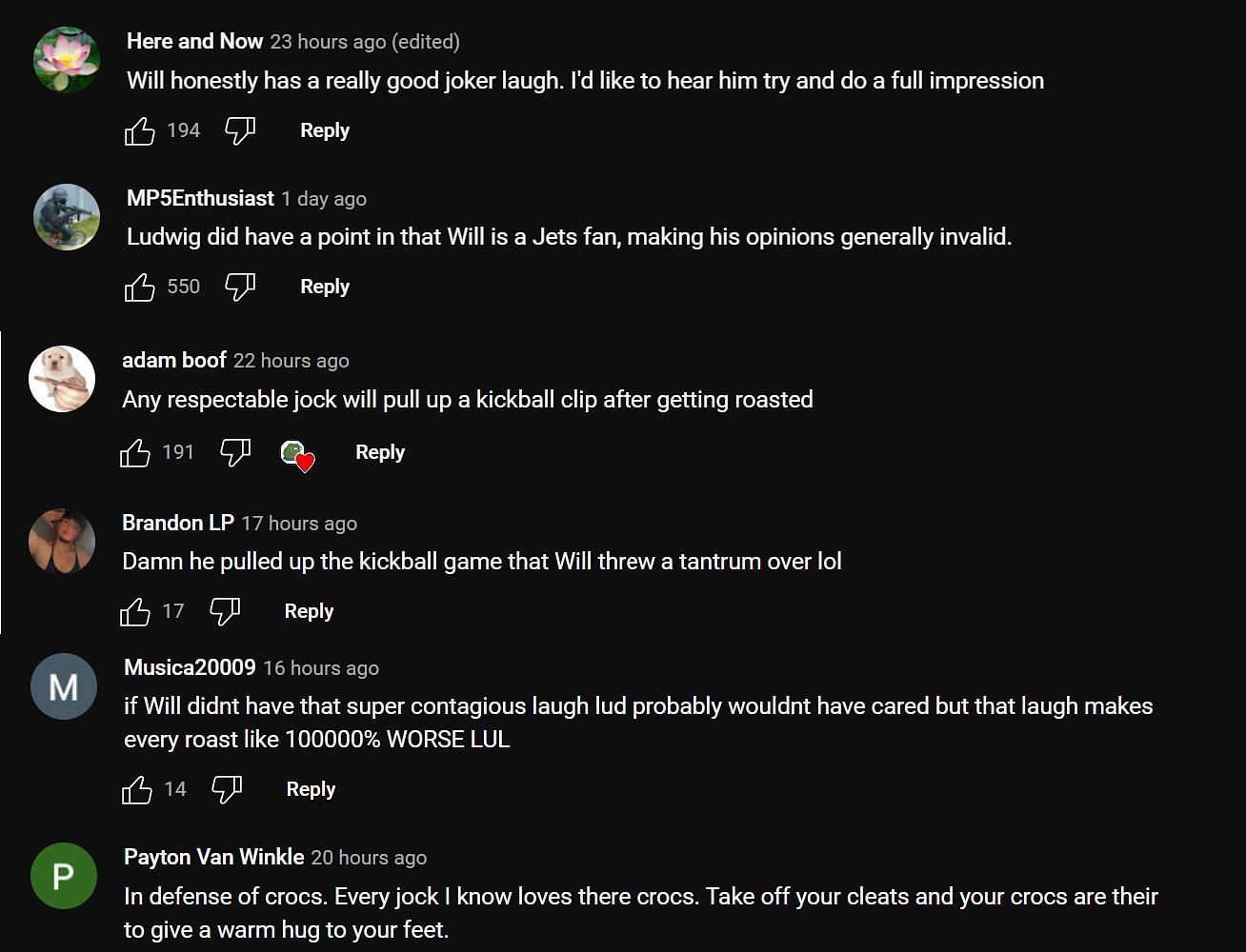 Fans share their reaction to Ludwig Ahgren&#039;s response (Image via Finest Twitch clips YouTube)