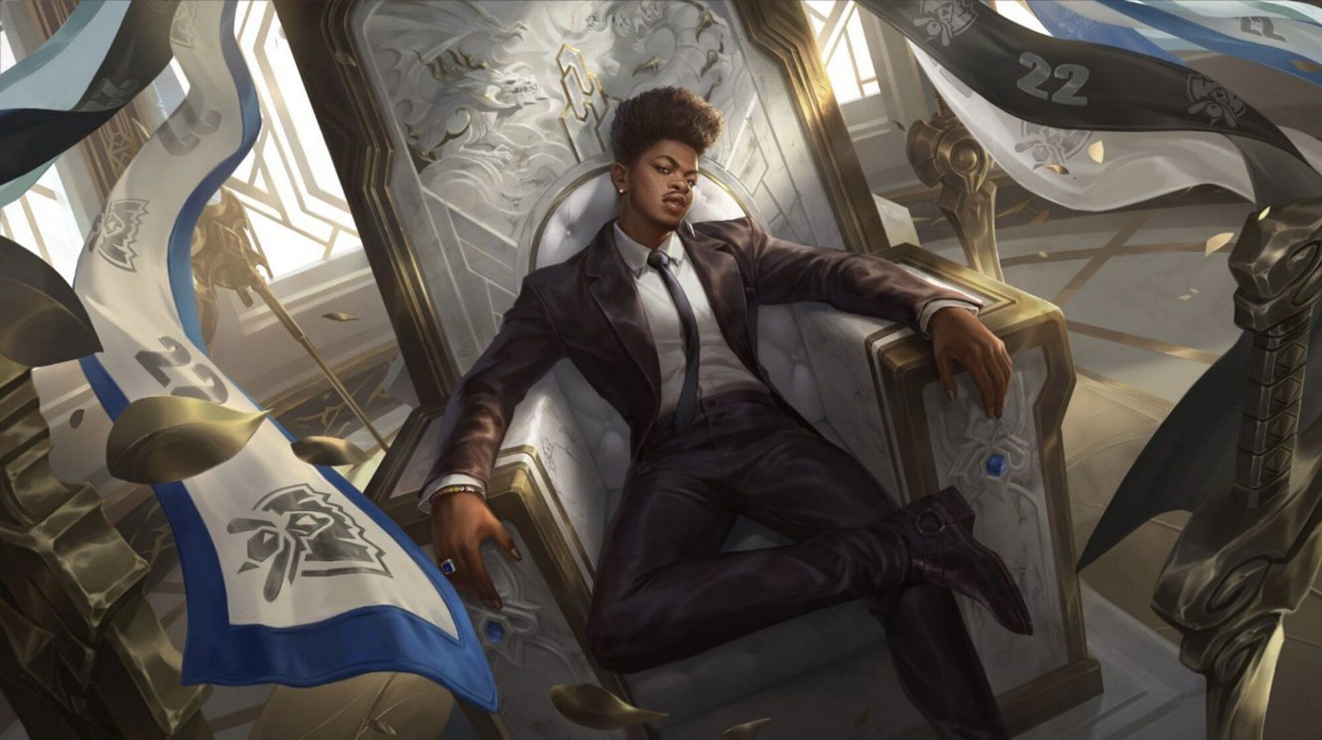 Lil Nas X portrayed as the president of League of Legends (Image via Riot Games)
