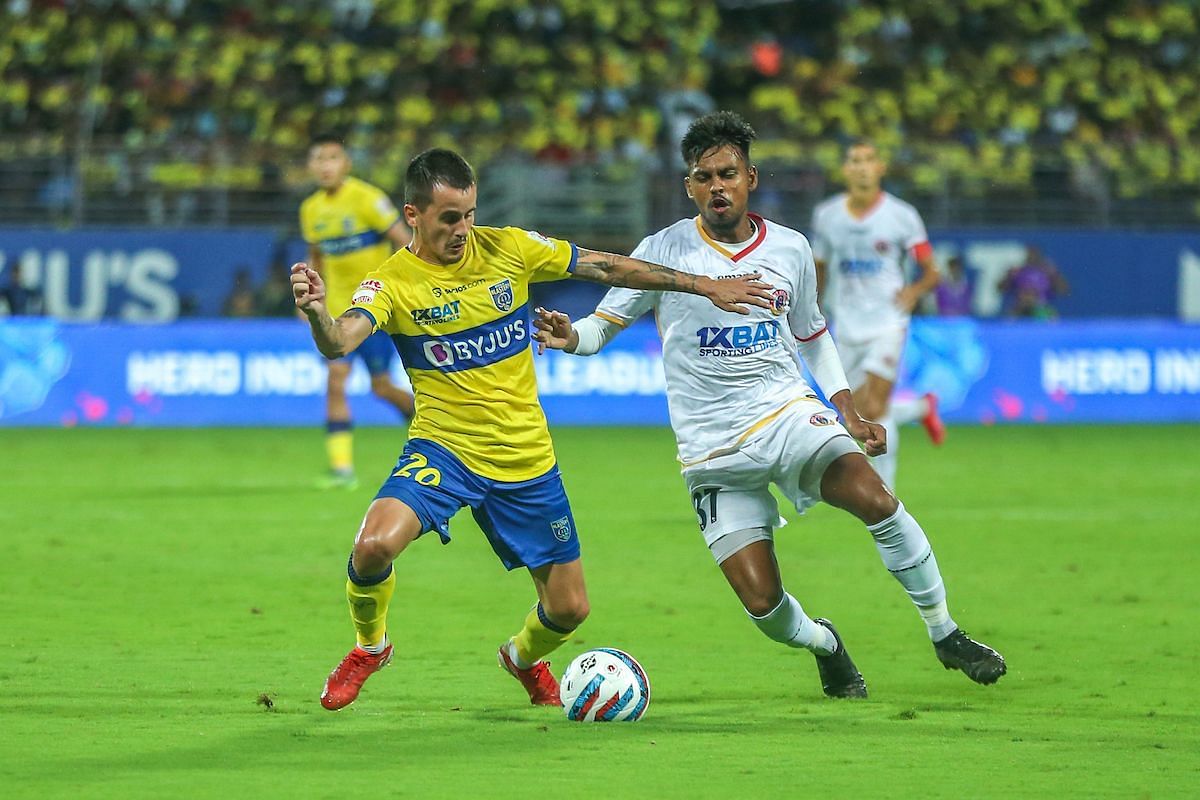 Adrian Luna opened the scoring in the ISL 2022-23 opener against East Bengal FC (Image Courtesy: ISL)