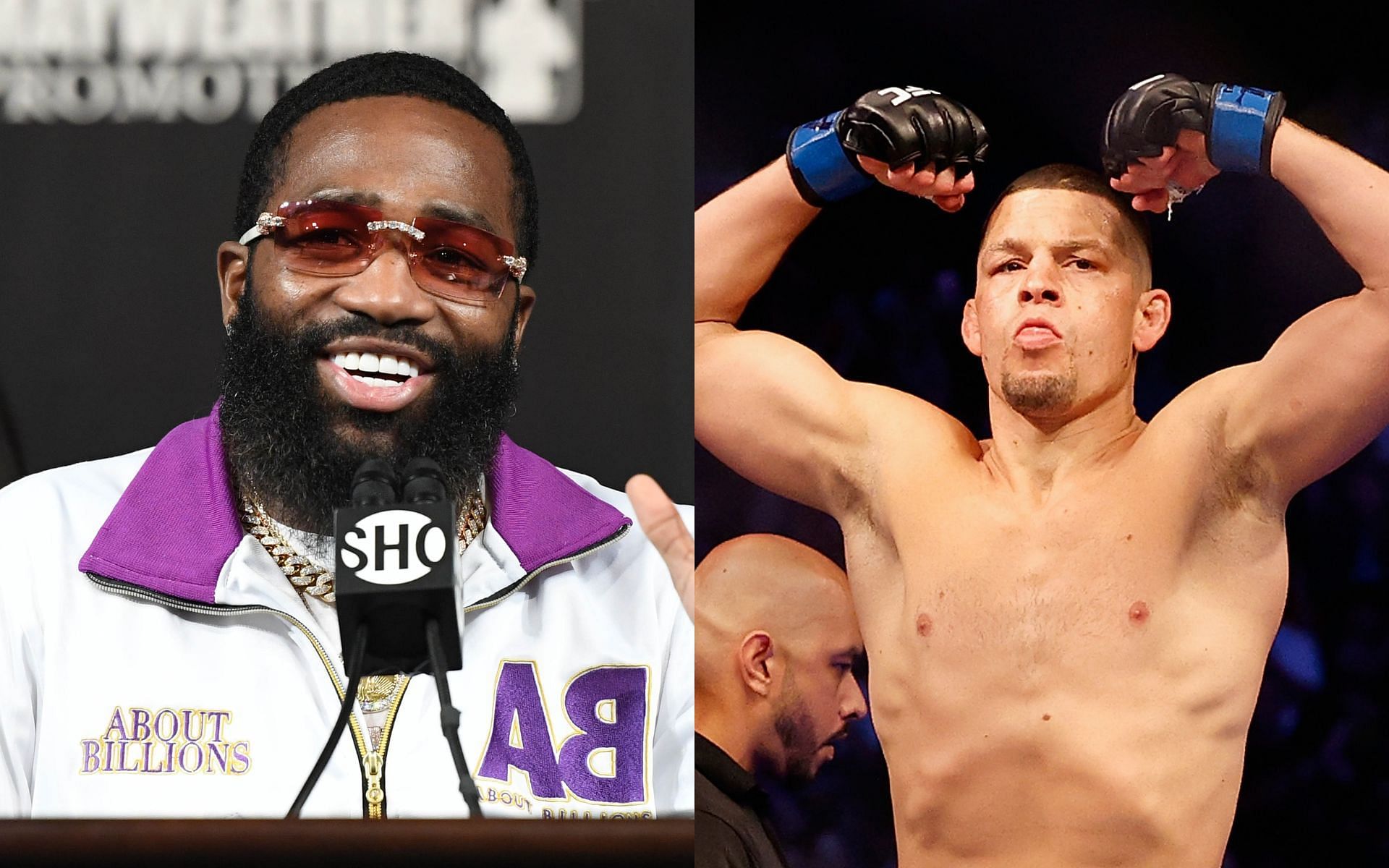 Adrien Broner (left) and Nate Diaz (right) (Image credits Getty Images)
