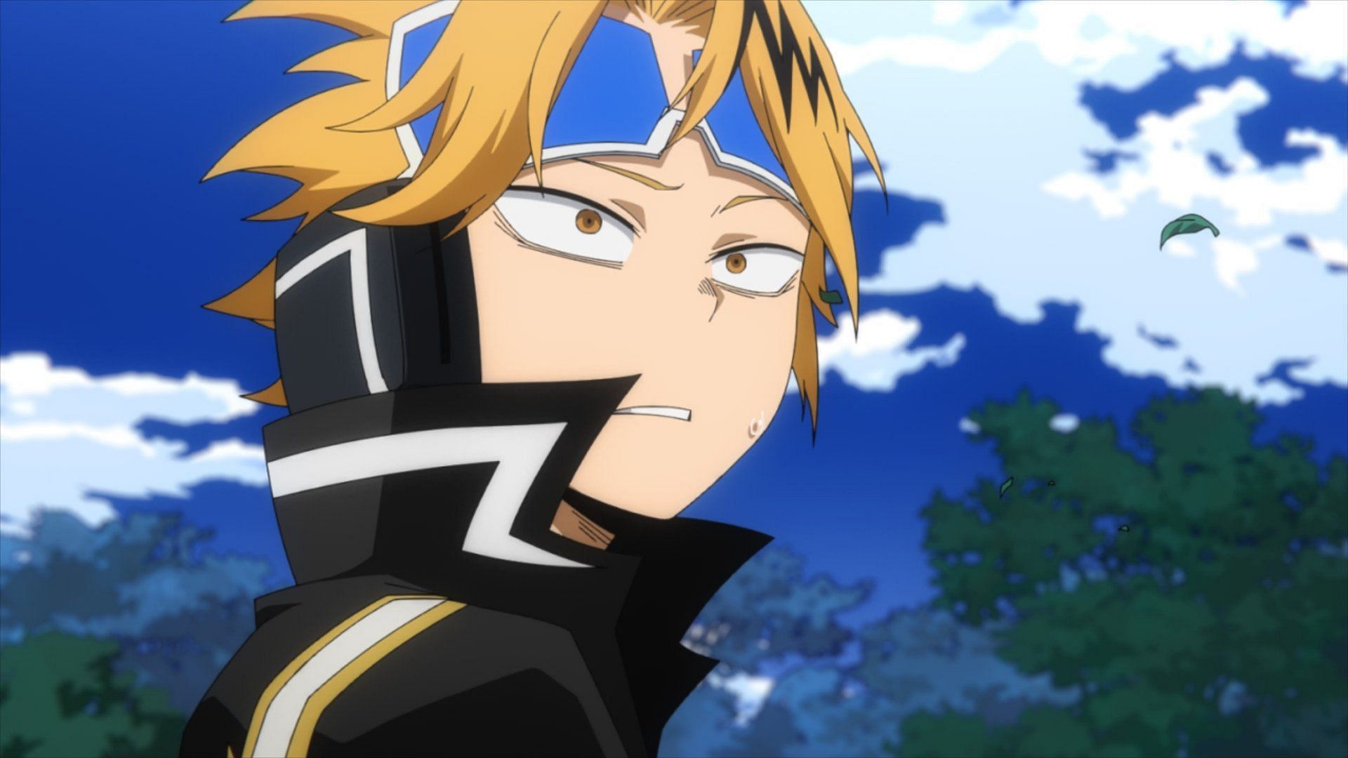 Denki looks concern by the war (Image via heroaca.com/ Studio Bones)