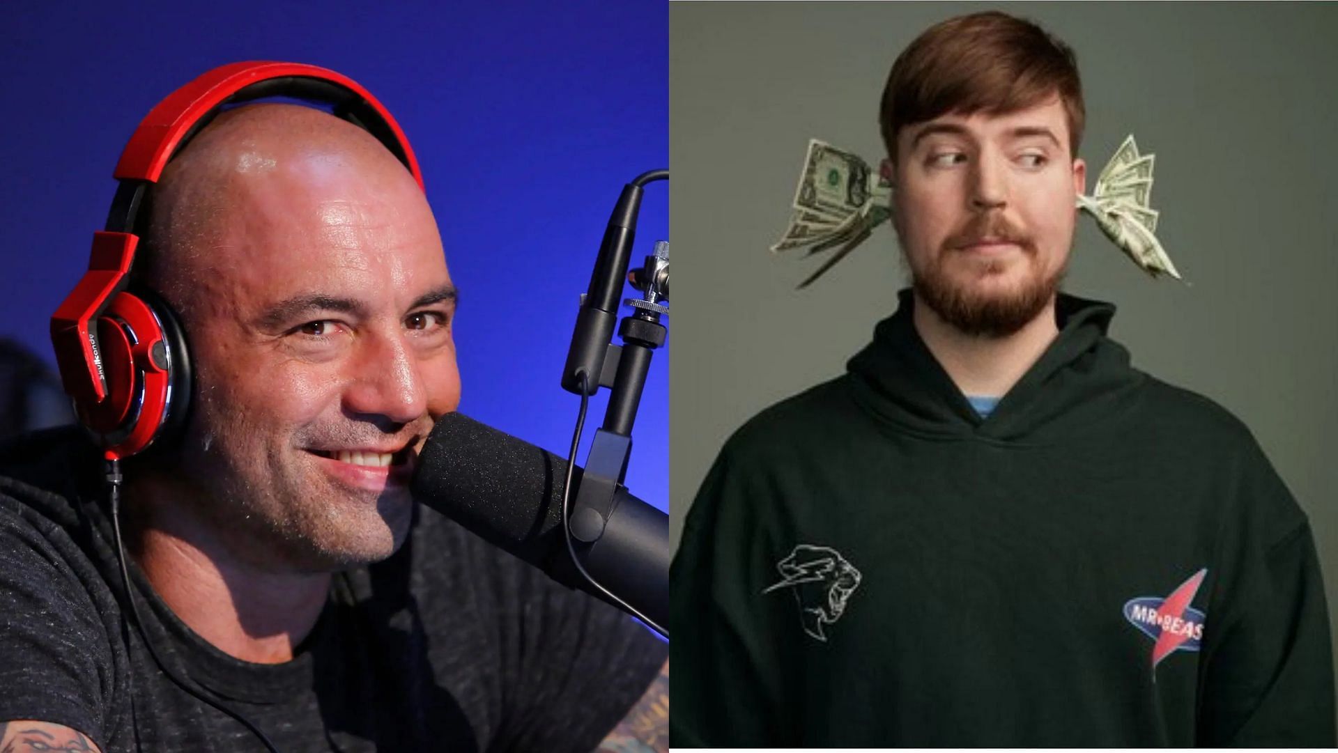 MrBeast finally reveals how he managed to get on Joe Rogan&rsquo;s podcast (Image via Sportskeeda)