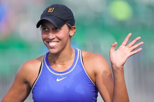 Madison Keys at the 2022 Mubadala Silicon Valley Classic.