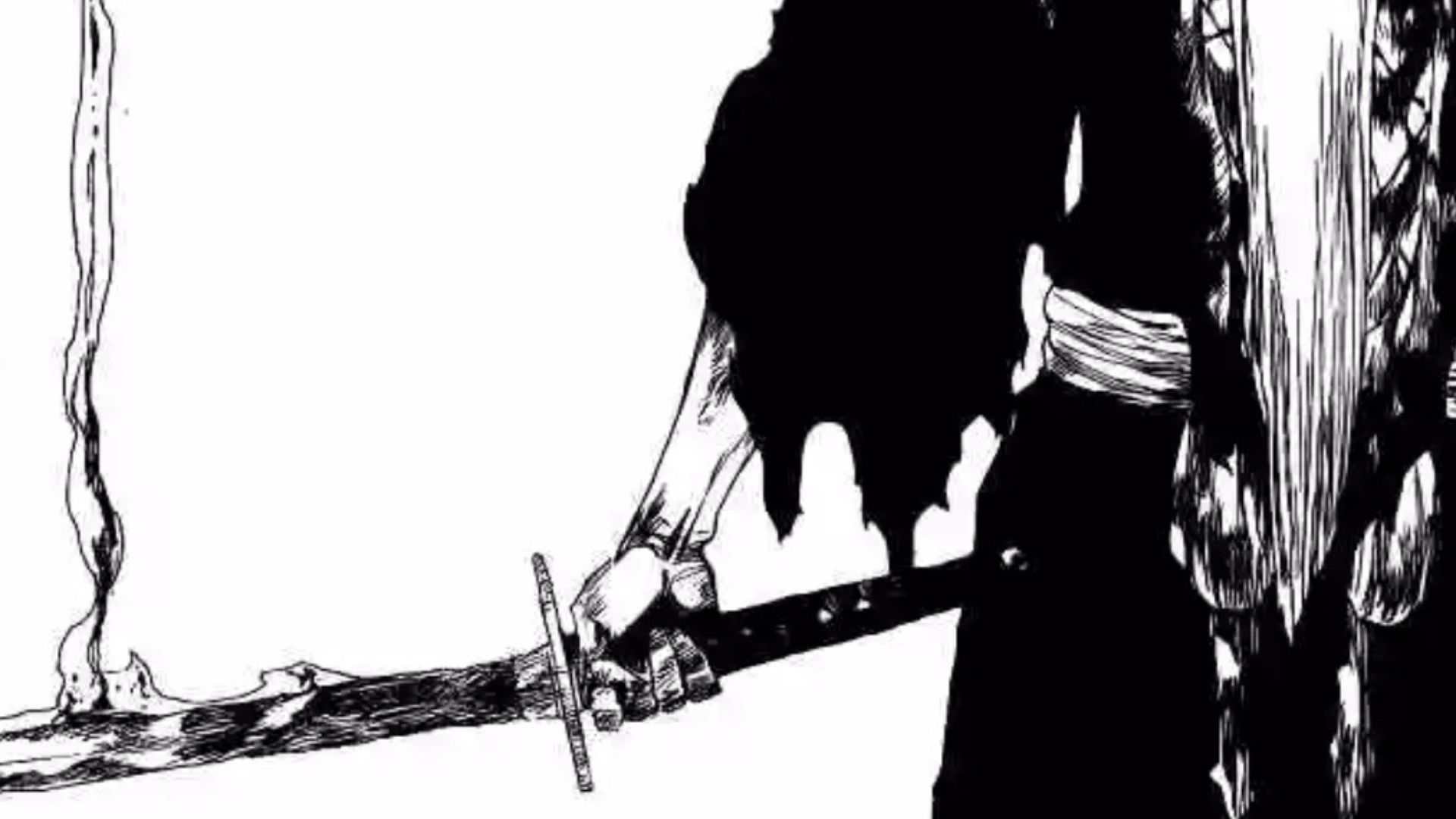 Yamamoto&#039;s Zanpakuto as seen in Bleach manga (Image via Tite Kubo/Shueisha)