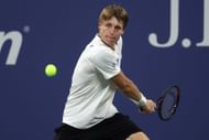 Ilya Ivashka in action at the US Open