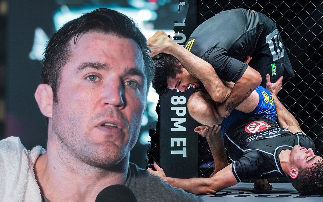 Chael Sonnen commends for putting together the world title bout between Cleber Sousa and Mikey Musumeci. (Image courtesy of ONE)