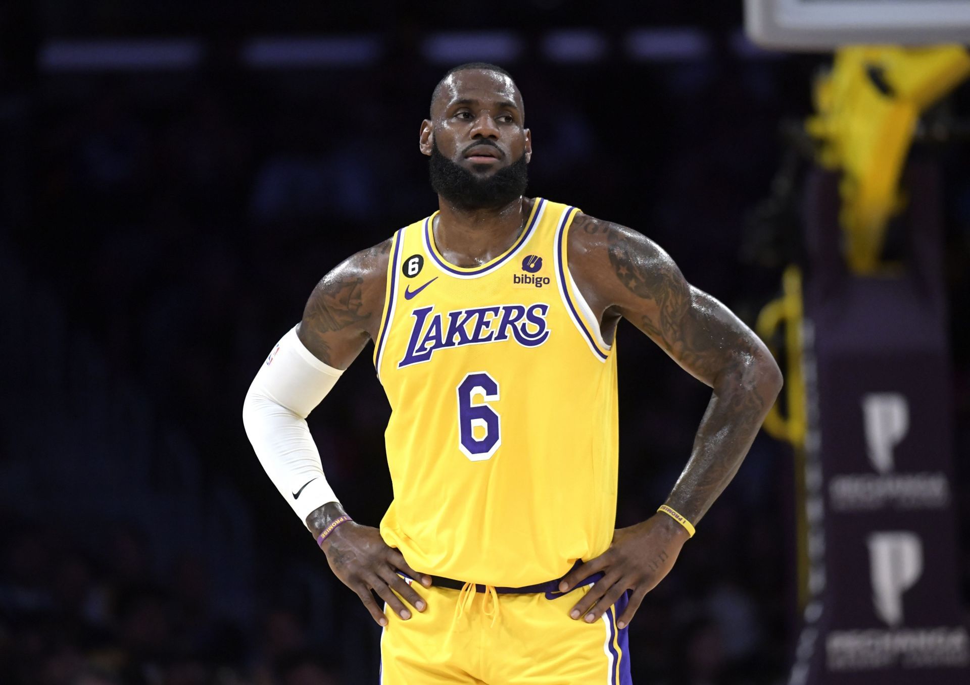 LeBron James of the Los Angeles Lakers