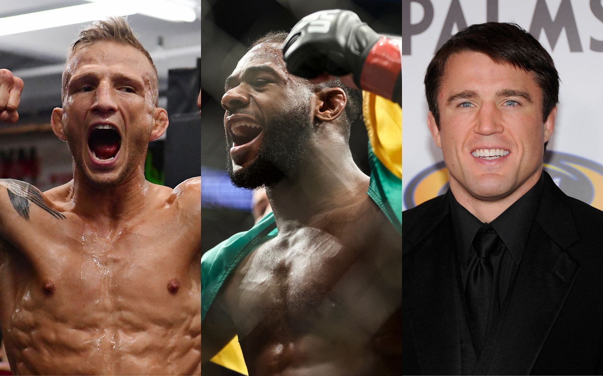 T.J. Dillashaw (Left), Aljamain Sterling (Middle), and Chael Sonnen (Right)