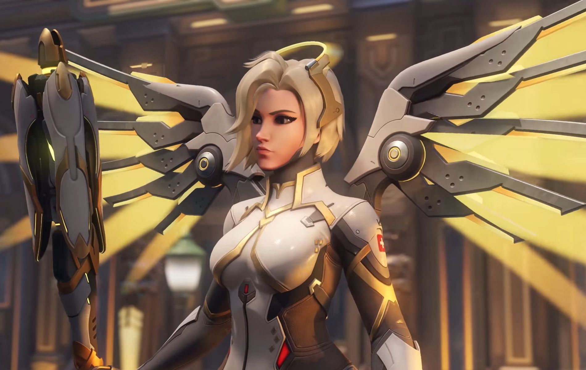 Mercy is the perfect hero in Overwatch to maneuver around the battle field and learn the game fast (Image via Blizzard Entertainment)