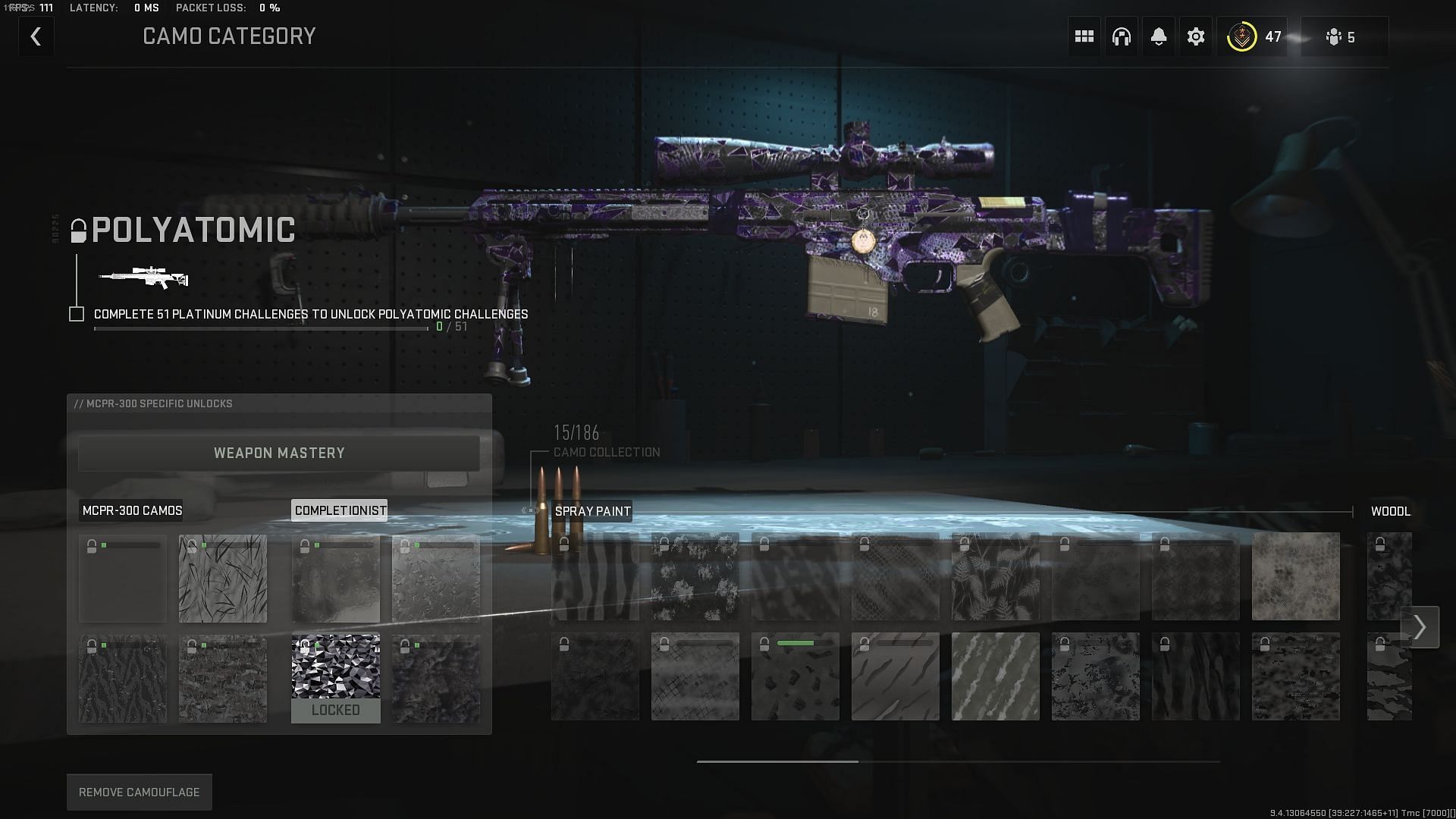 The MCPR-300 with the Polyatomic camo (image via Activision)