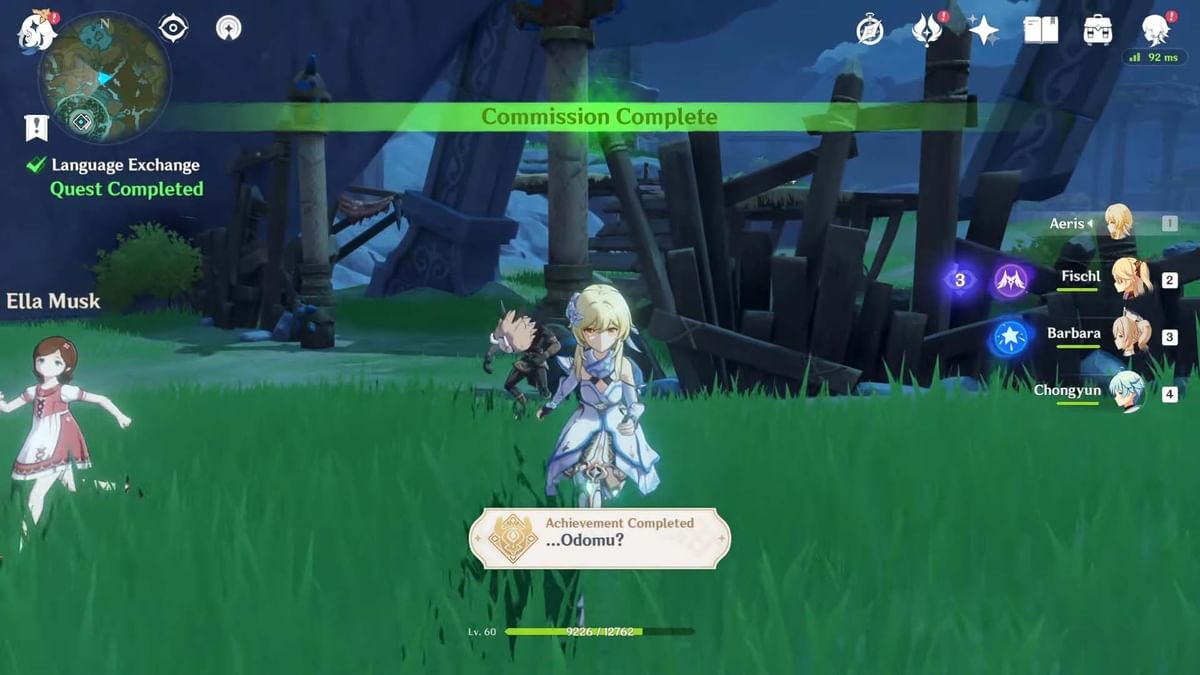 Genshin Impact How to complete Language Exchange commission quest