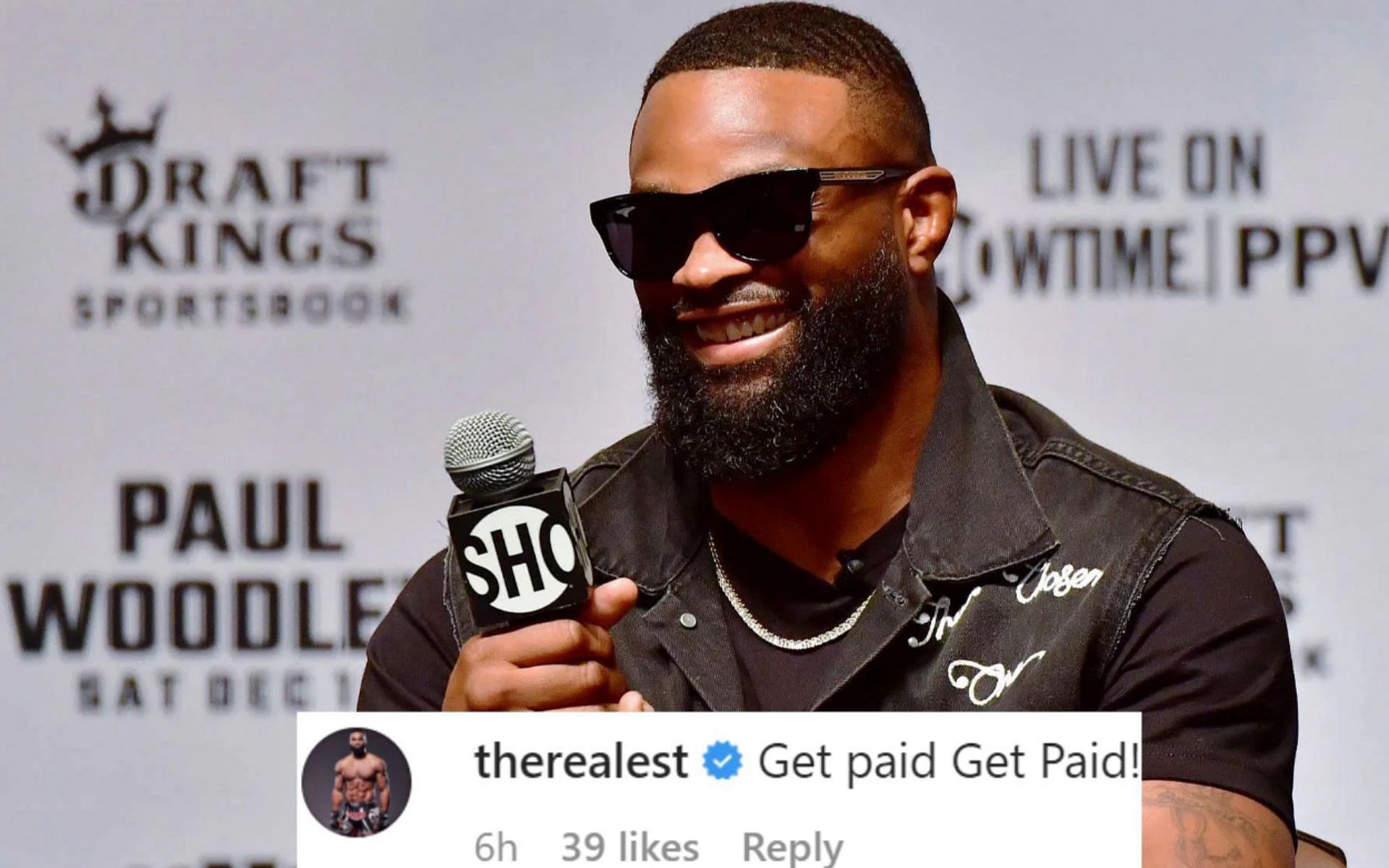 Woodley's comment on the Instagram post