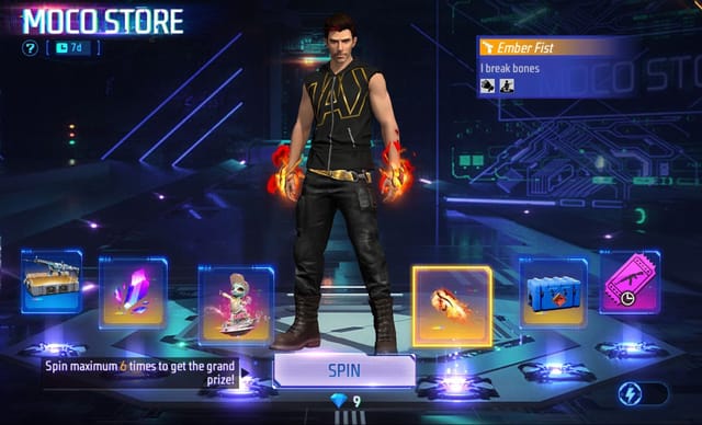 free fire max skin tone