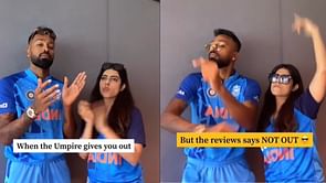 हार्दिक पांड्या ने अंपायर के फैसले को लेकर दिए रिएक्शन, मजेदार वीडियो में आए नजर
