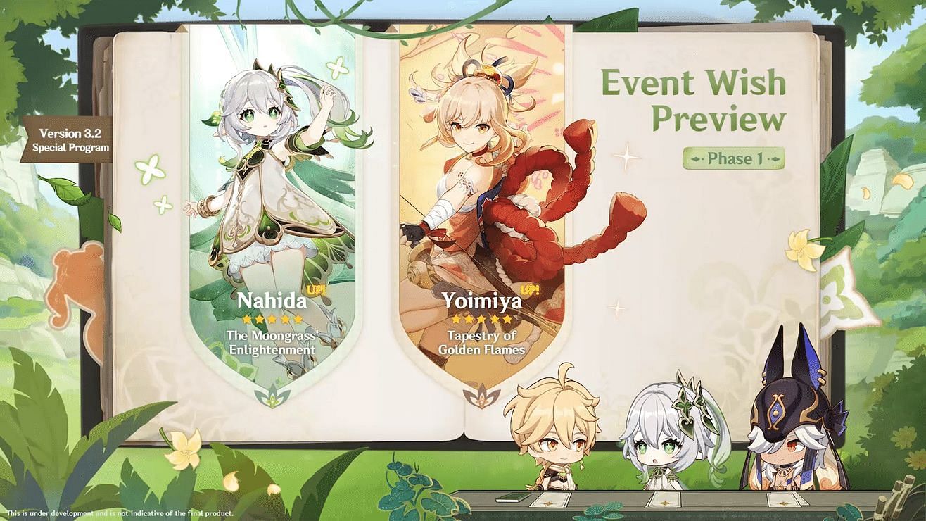 Character banners in the first phase (Image via HoYoverse)