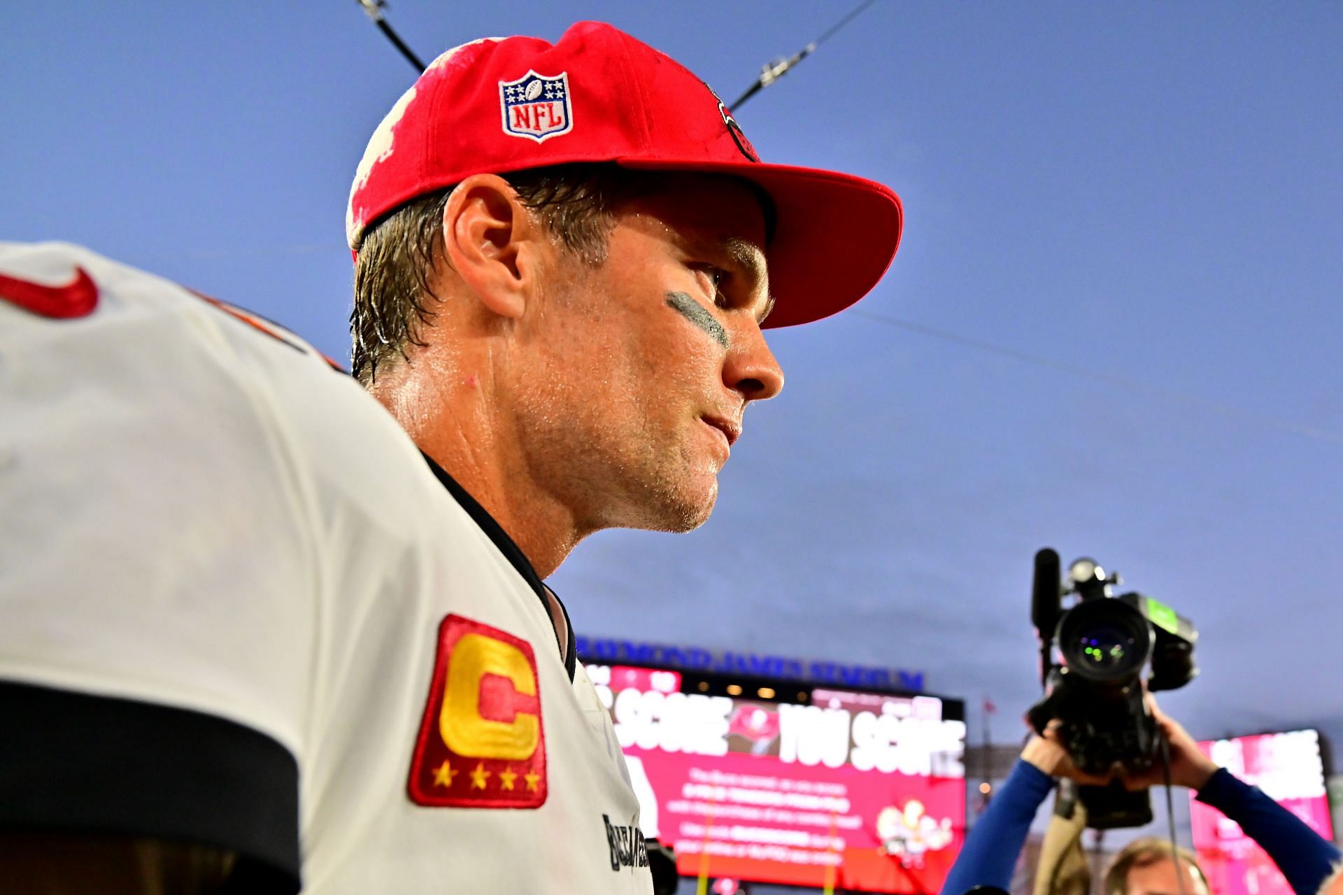 Tom Brady during Green Bay Packers v Tampa Bay Buccaneers game