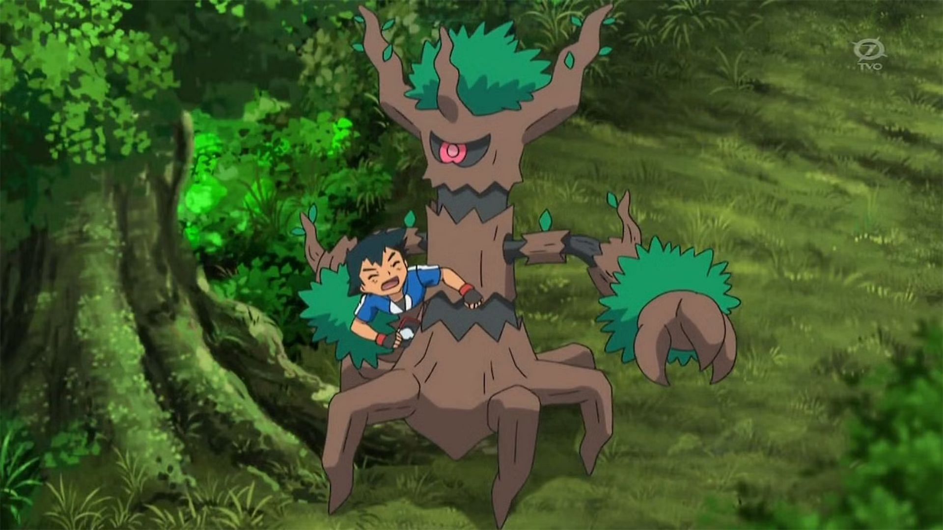Trevenant as seen in the anime (Image via The Pokemon Company)