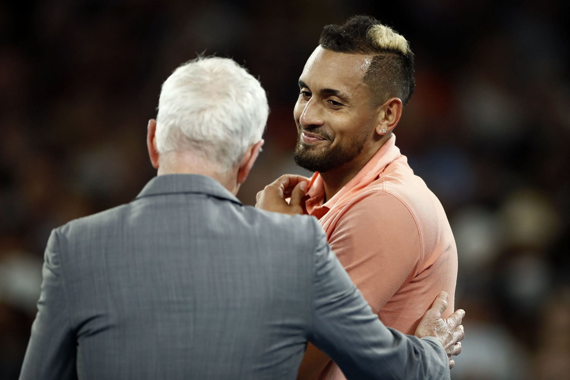 John McEnroe and Nick Kyrgios pictured at the2020 Australian Open