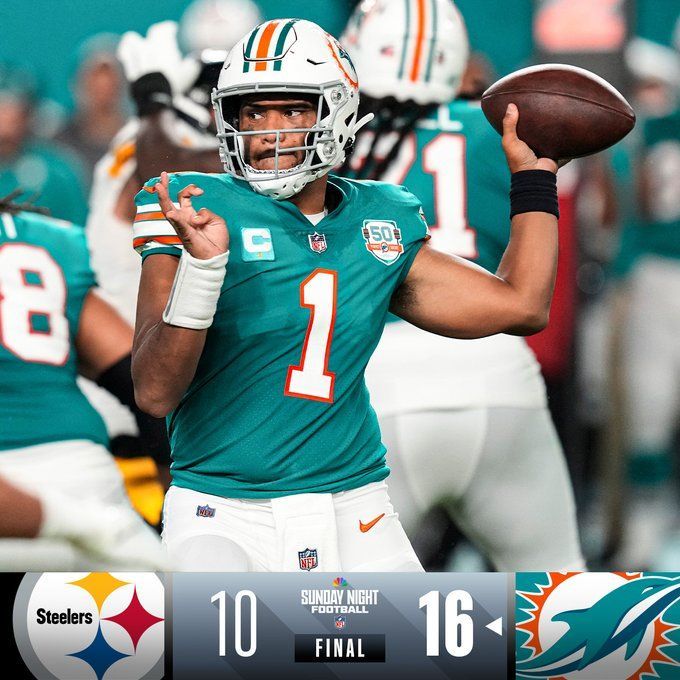 Steelers fall to Dolphins, 16-10