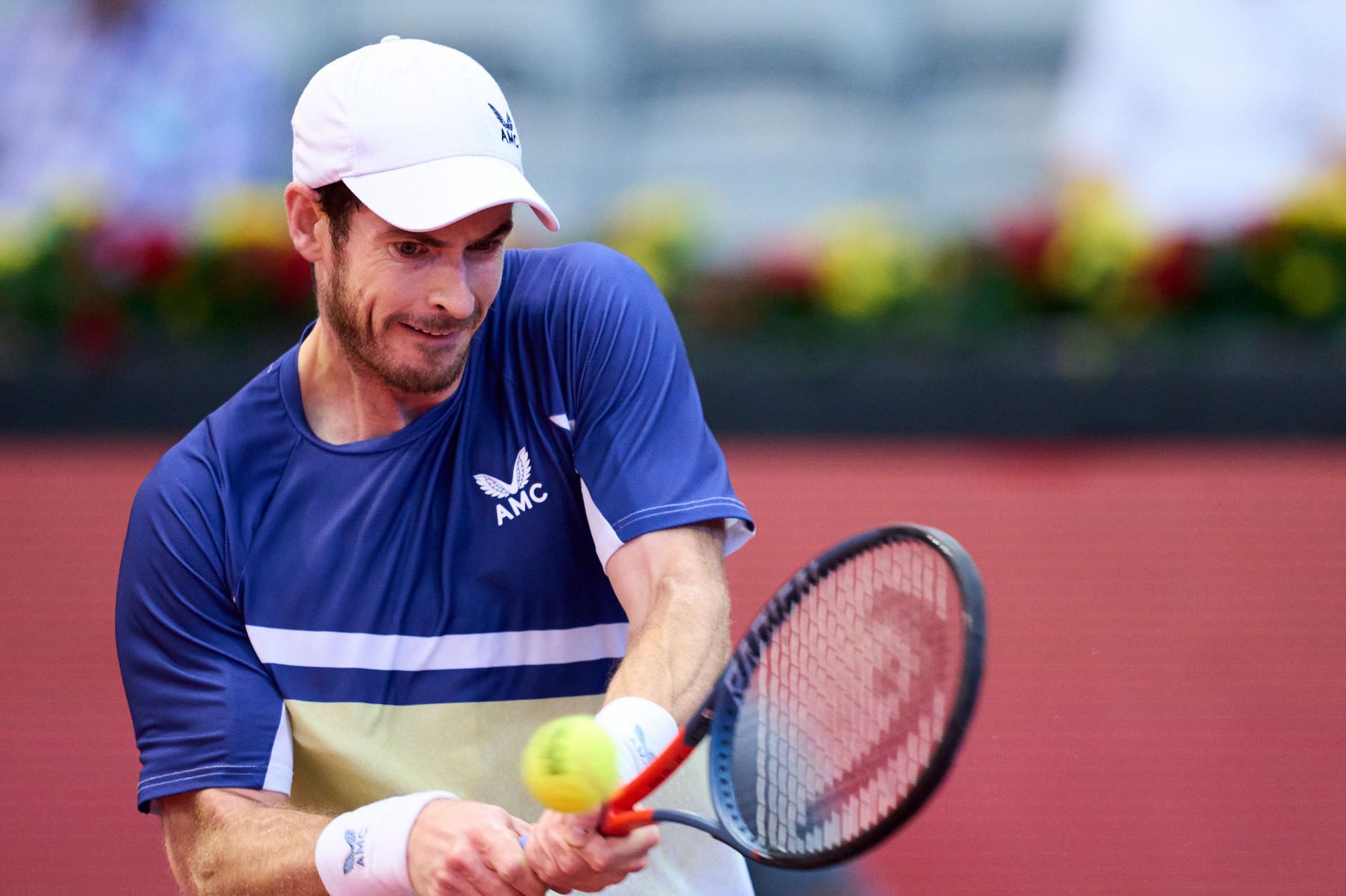 Andy Murray in action at the Gijon Open