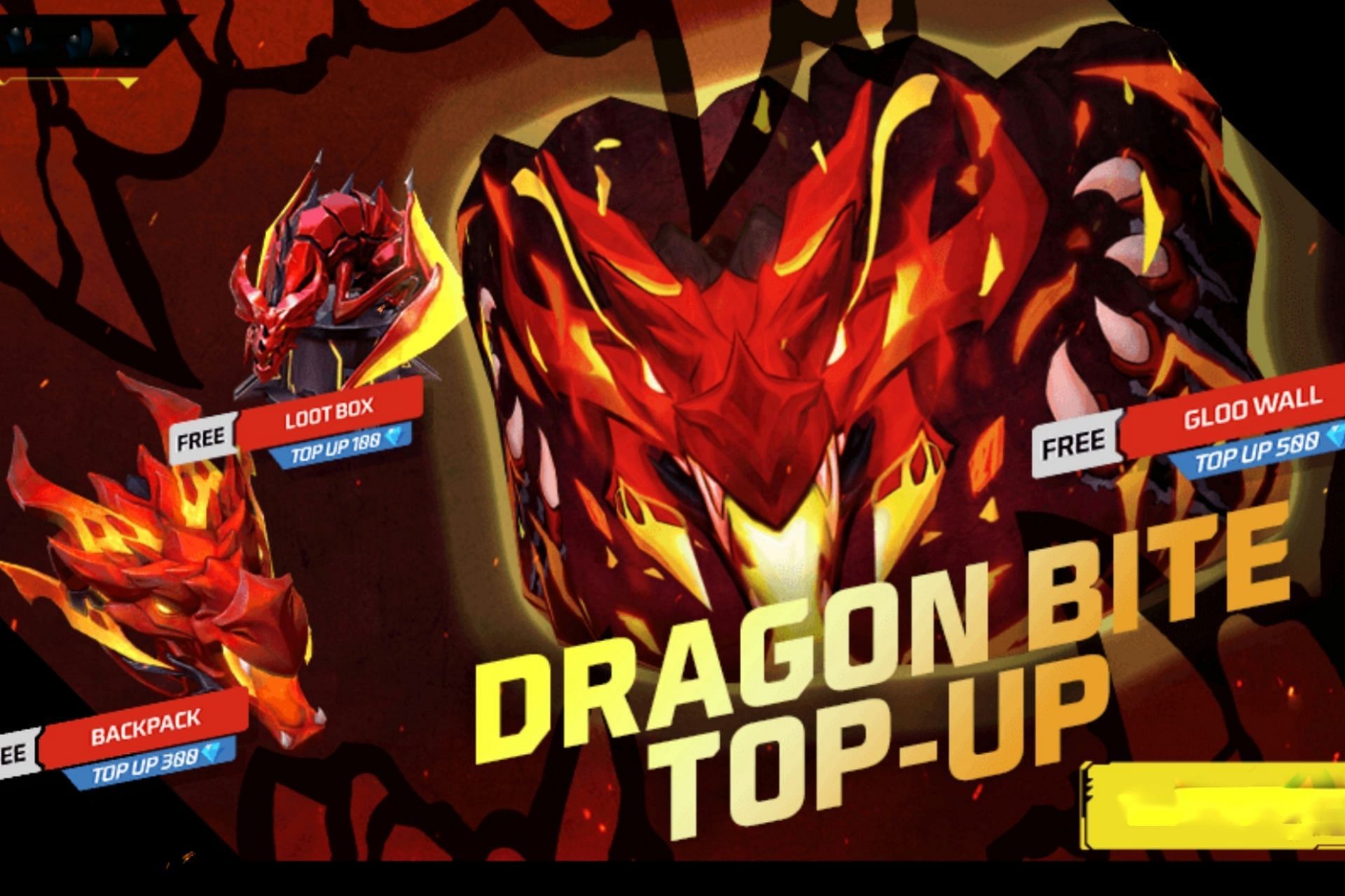 Dragon Bite Top-Up event in Free Fire MAX (Image via Garena)