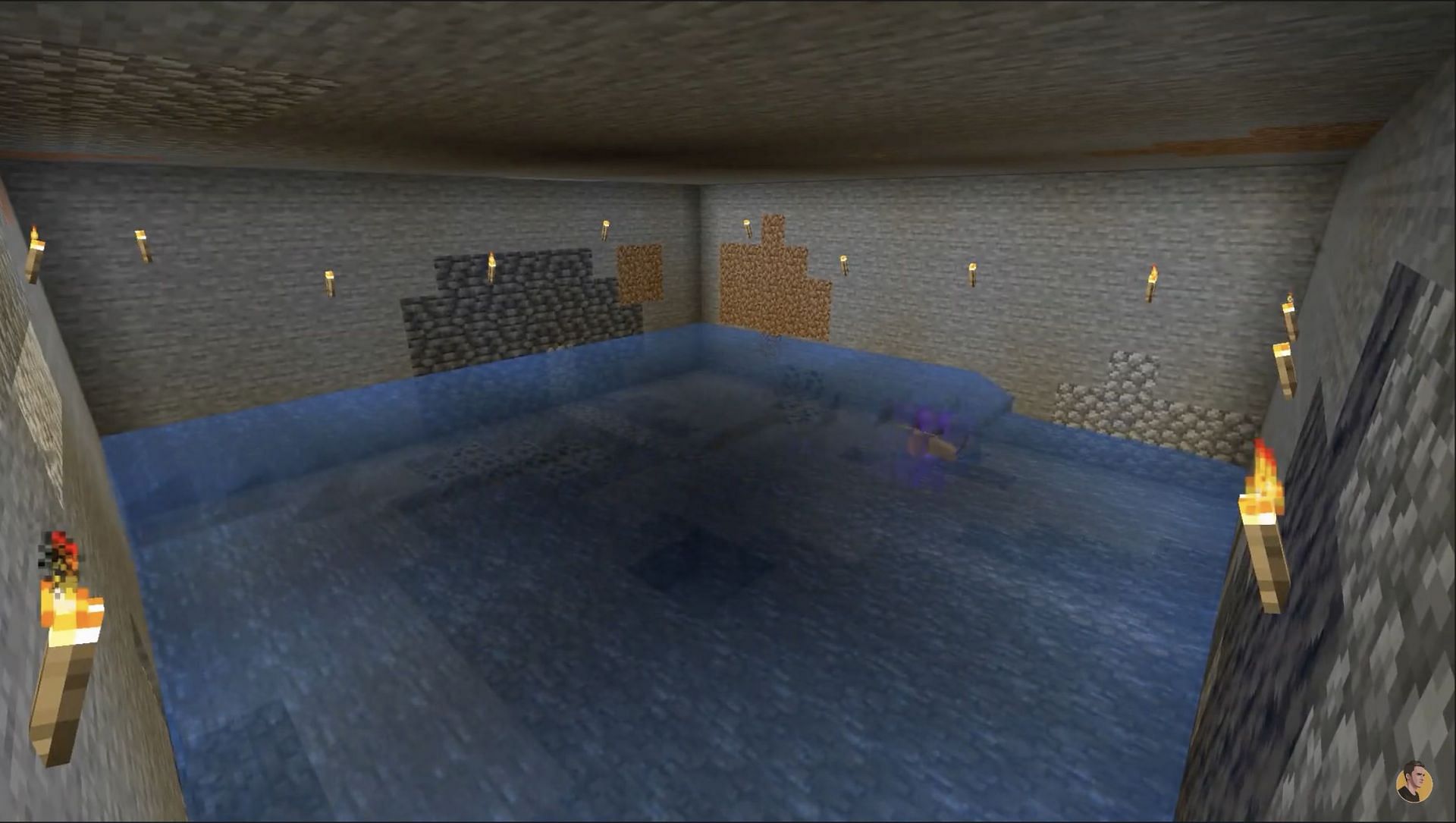 The underground room should have water in it (Image via Regund on YouTube)