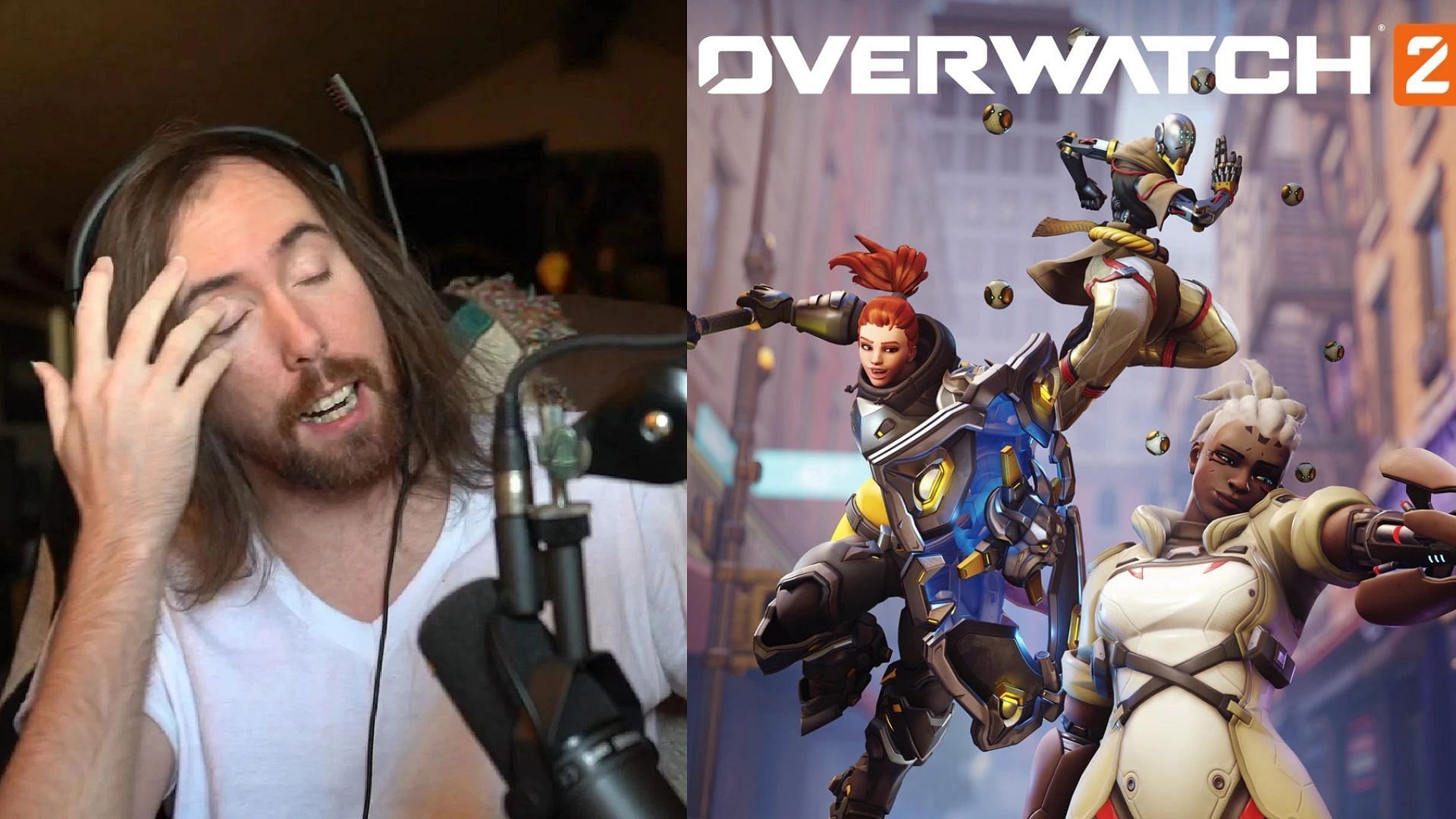 Like many players, Asmongold ran into server issues in Overwatch 2 (Image via Sportskeeda)