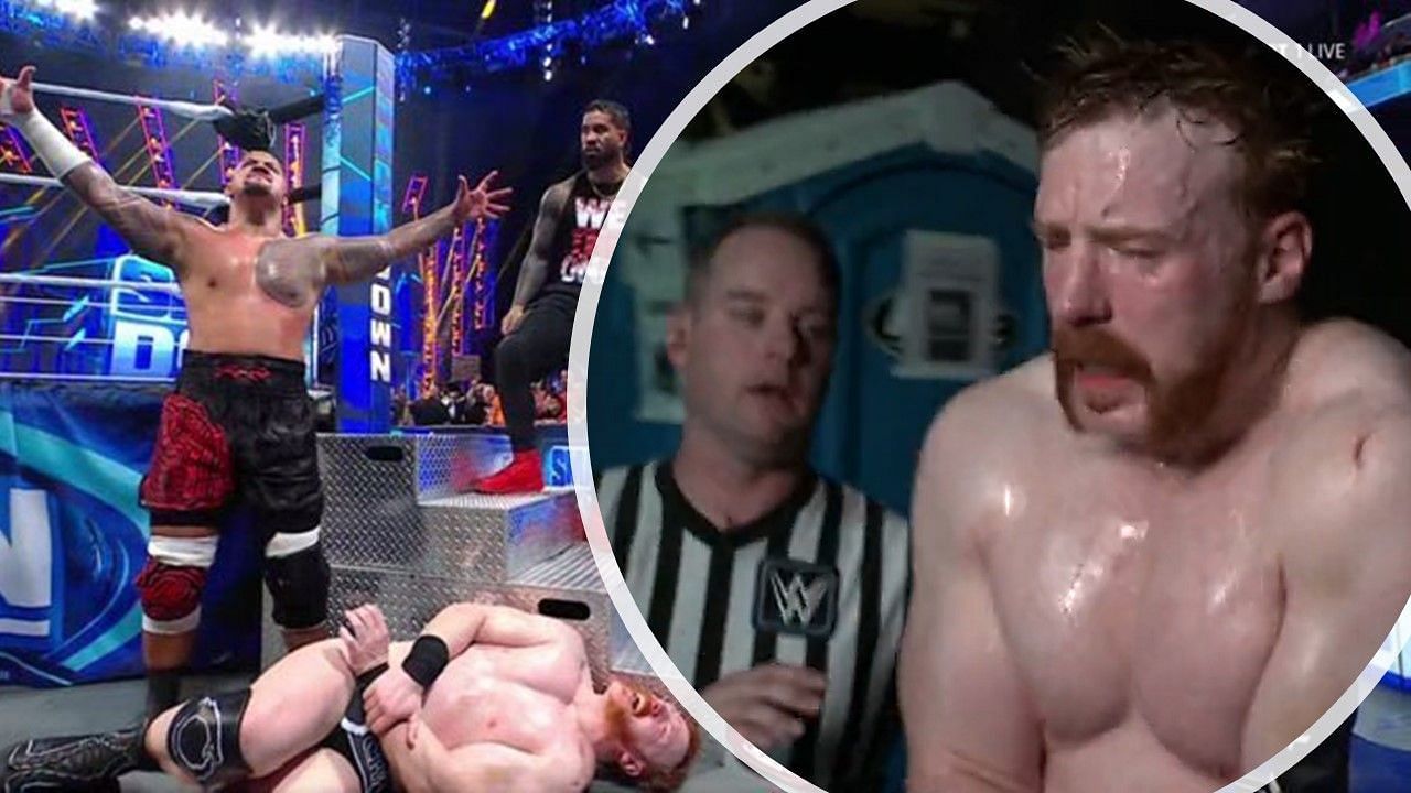 Sheamus was rushed to a medica; facility after the match