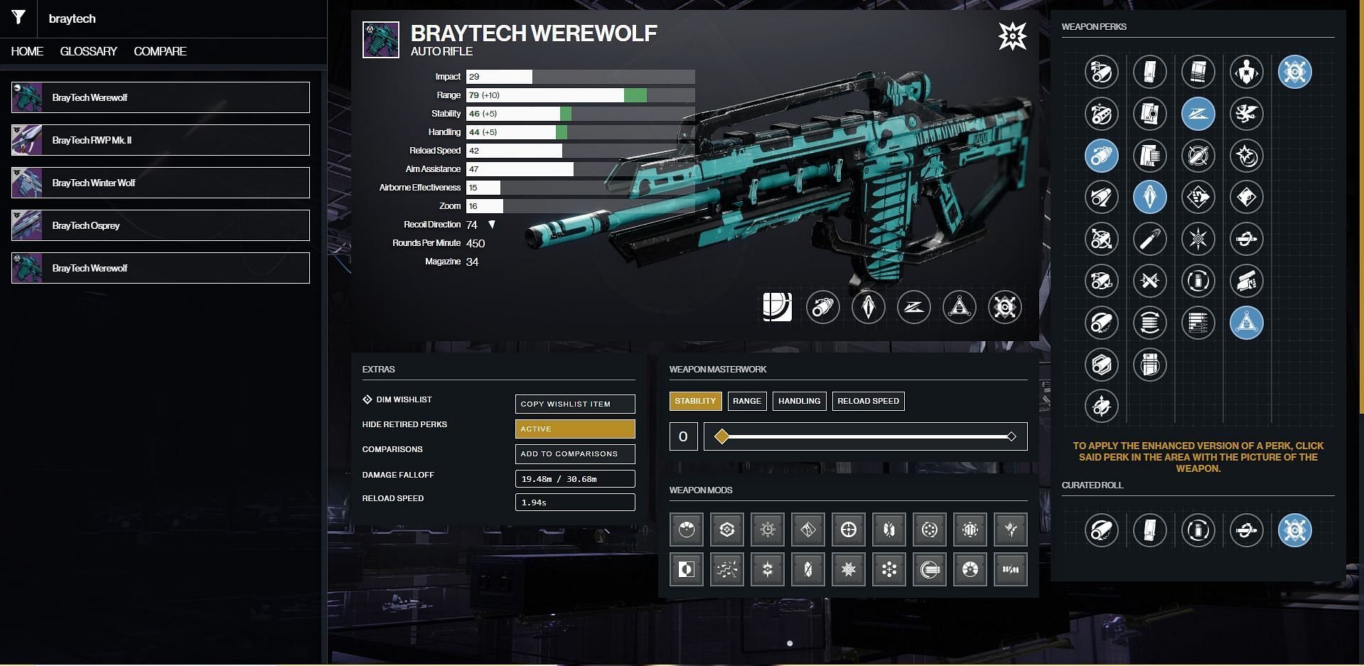 Braytech Werewolf God Roll Guide For Destiny 2 PvP And PvE