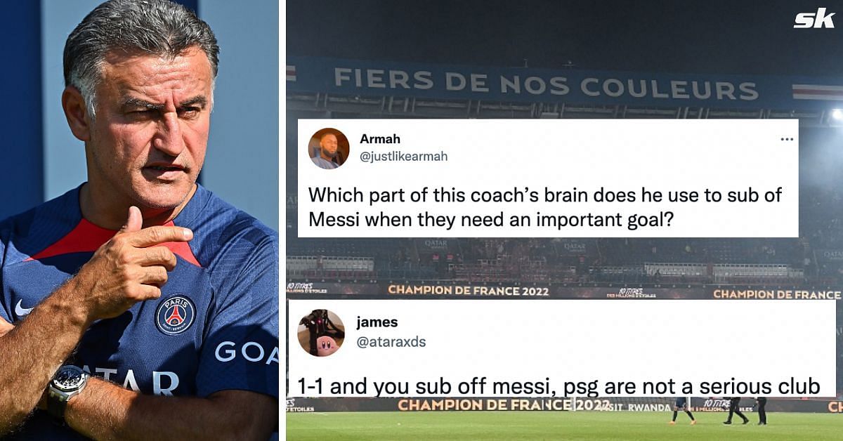 Twitter fans destroy PSG manager for substituting Lionel Messi ahead of Kylian Mbappe and Neymar against Benfica