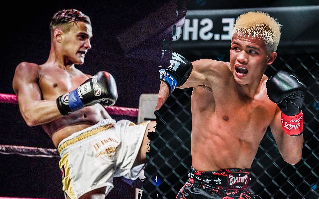 Jonathan Di Bella (L) says his father is his inspiration heading into his ONE strawweight kickboxing world title fight against Zhang Peimian. | Photo by ONE Championship