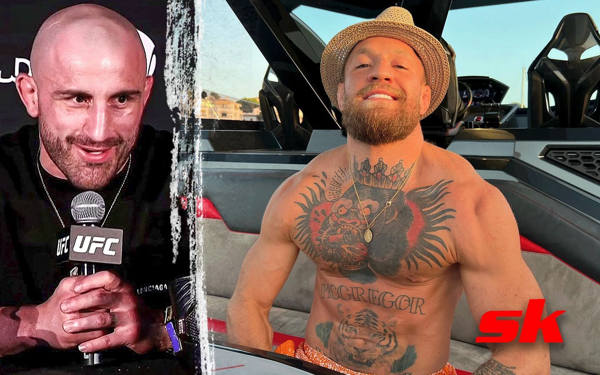Alexander Volkanovski and Conor McGregor [Images via: UFC - Ultimate Fighting Championship on YouTube and @thenotoriousmma on Instagram]