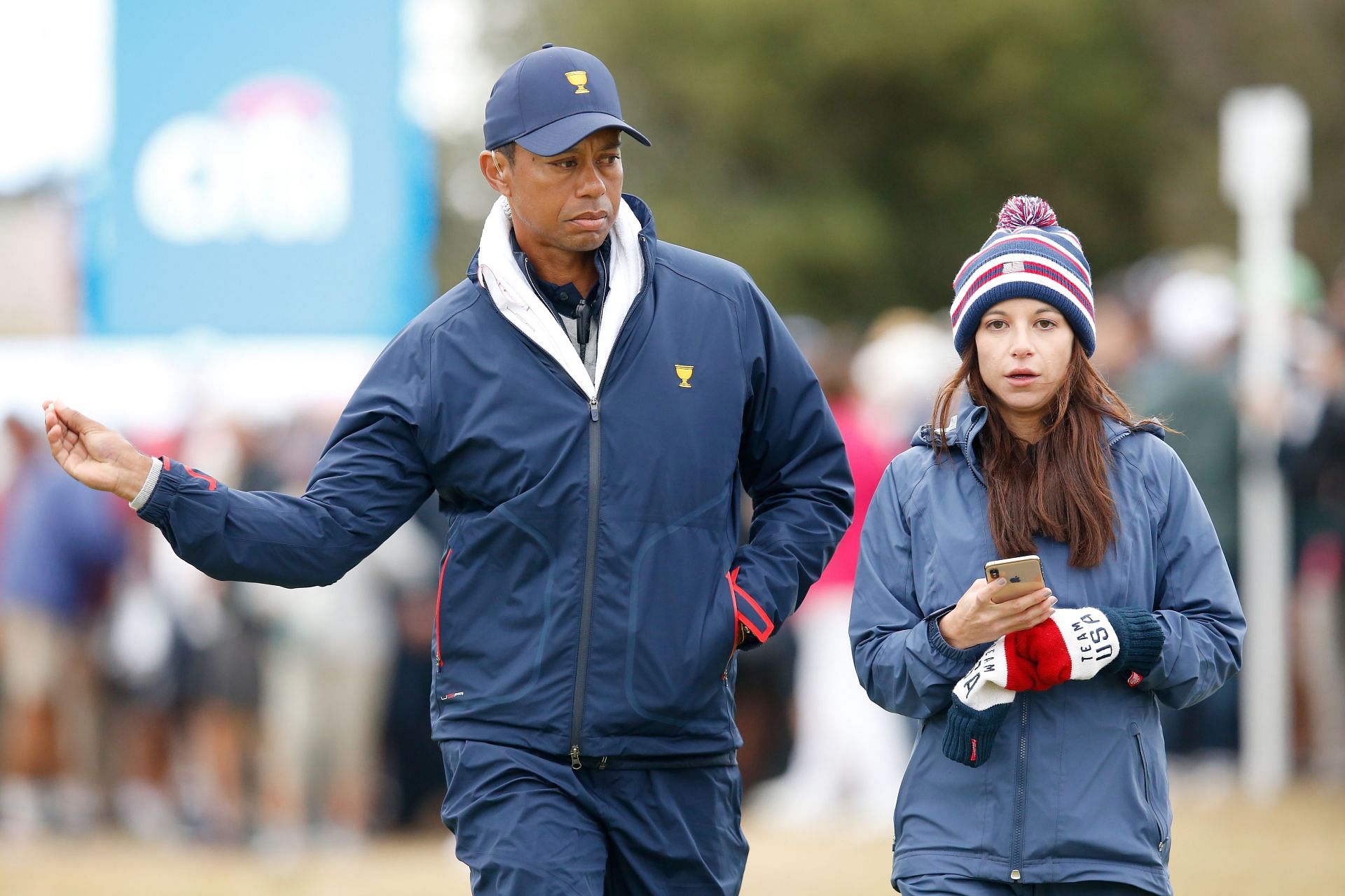 Tiger Woods and Erica Herman at the 2019 Presidents Cup - Day 3 (Image via Darrian Traynor/Getty Images)
