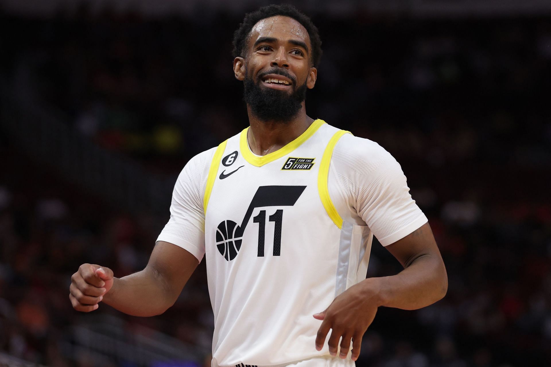 Mike Conley suited up for the Utah Jazz.