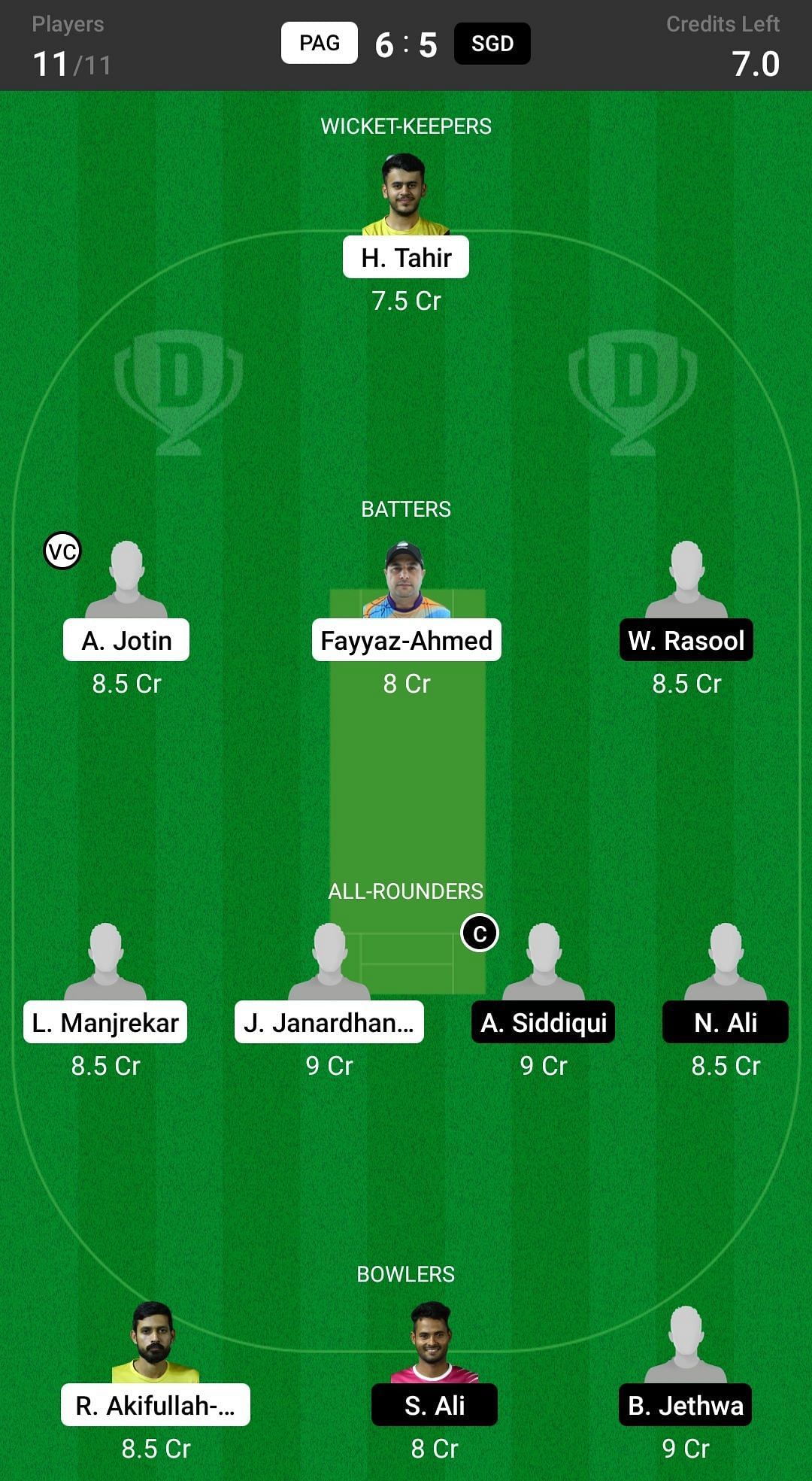 Pacific Group vs Sona Gold & Diamonds Fantasy suggestion #1