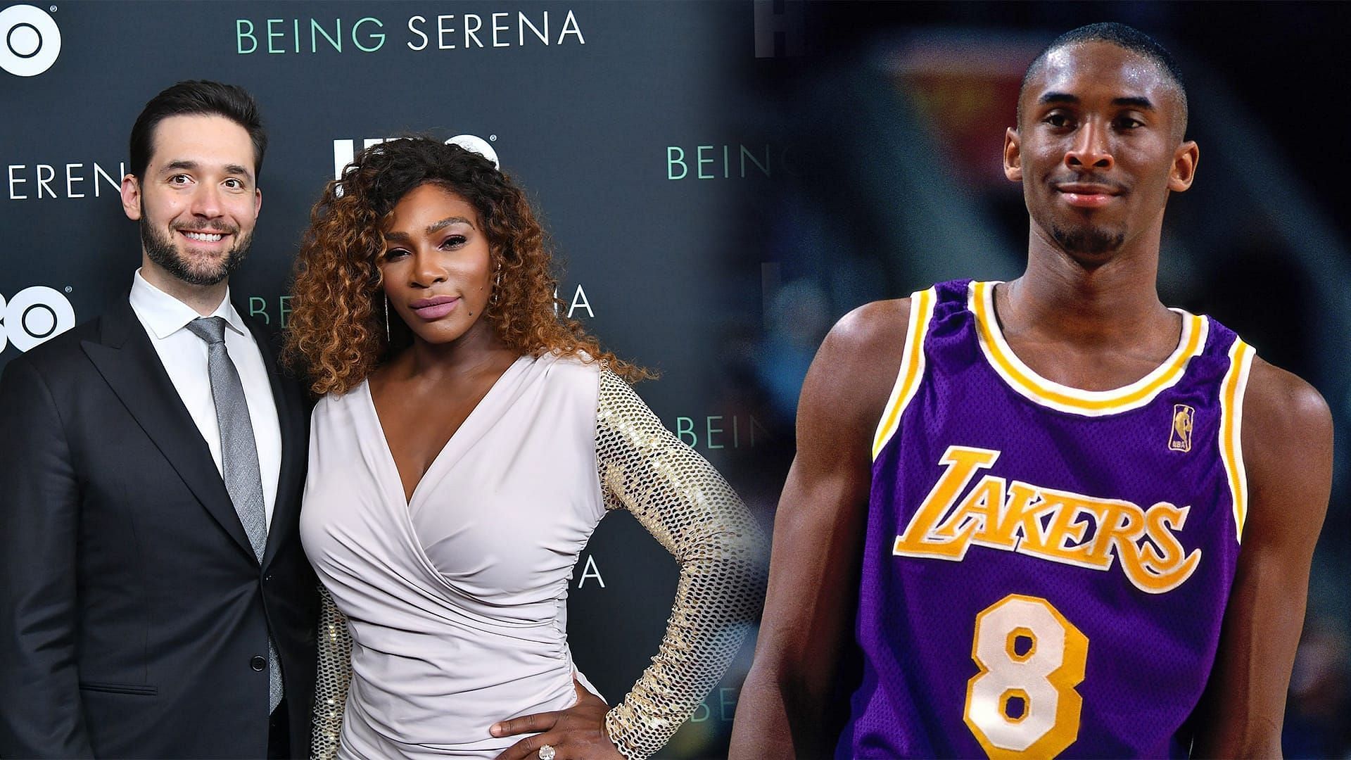 Alexis Ohanian with wife Serena Williams [left] and on right - Kobe Bryant.