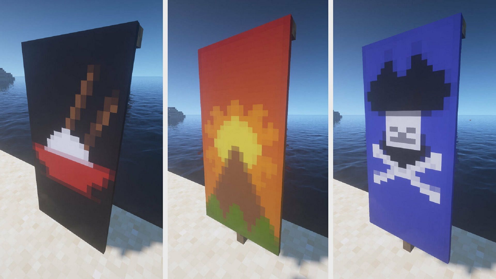 Minecraft players can create remarkable banner patterns with the right materials (Image via Mojang)