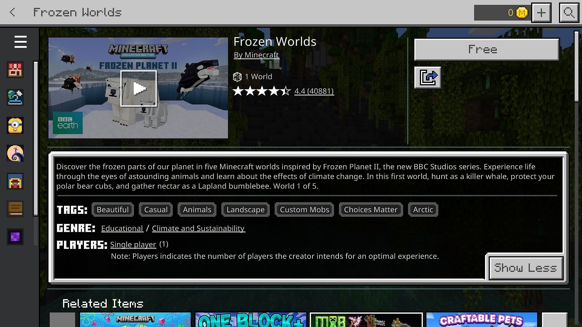 Frozen Planet 2 is one of the most popular free-to-play add-ons (Image via Mojang)