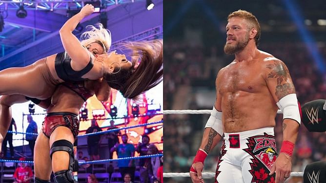 Zoey Stark looks almost unrecognizable in a throwback fan photo with WWE Hall of Famer Edge