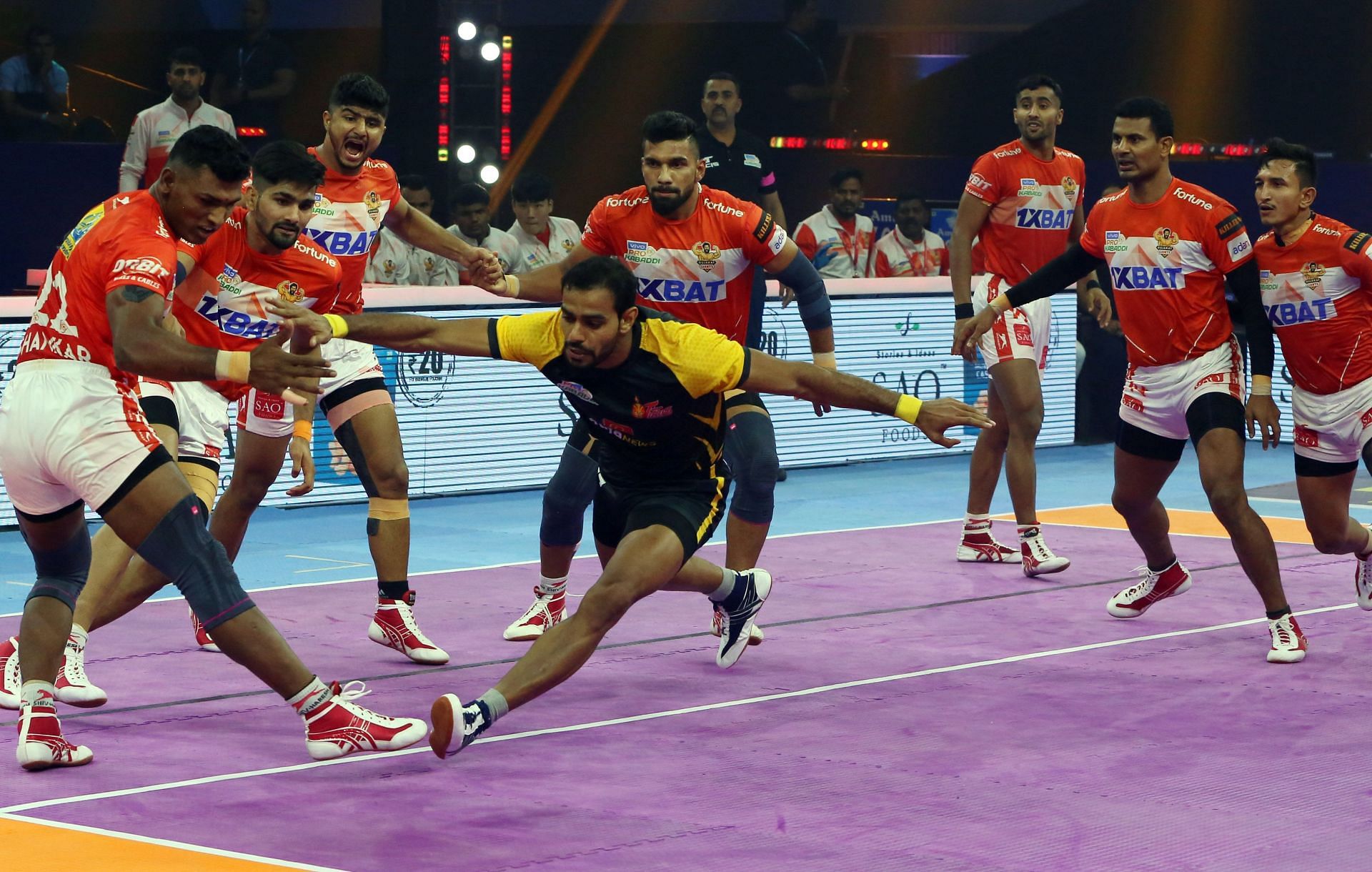 Telugu Titans lost against the Gujarat Giants yesterday (Image: PKL)