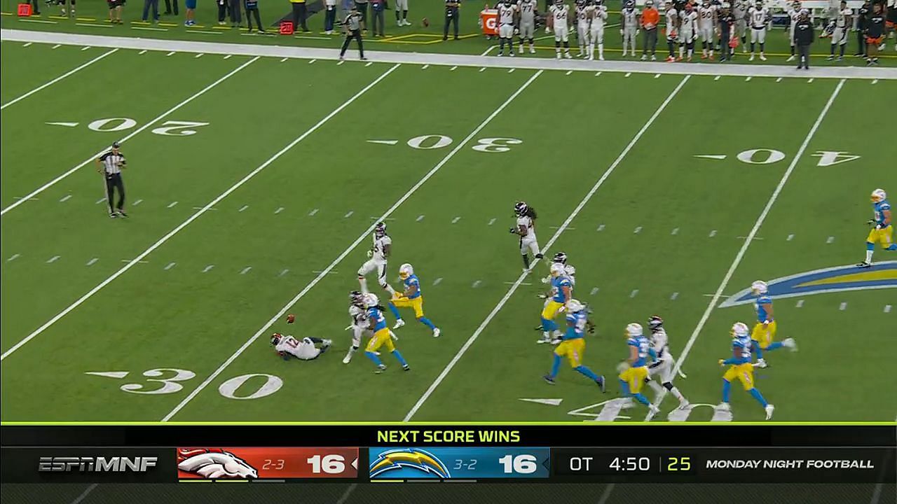 Broncos muff punt vs. Chargers