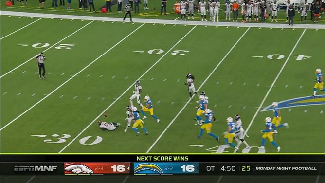 Broncos muffed punt: Why weren't Chargers flagged for interference during game-changing play in OT?