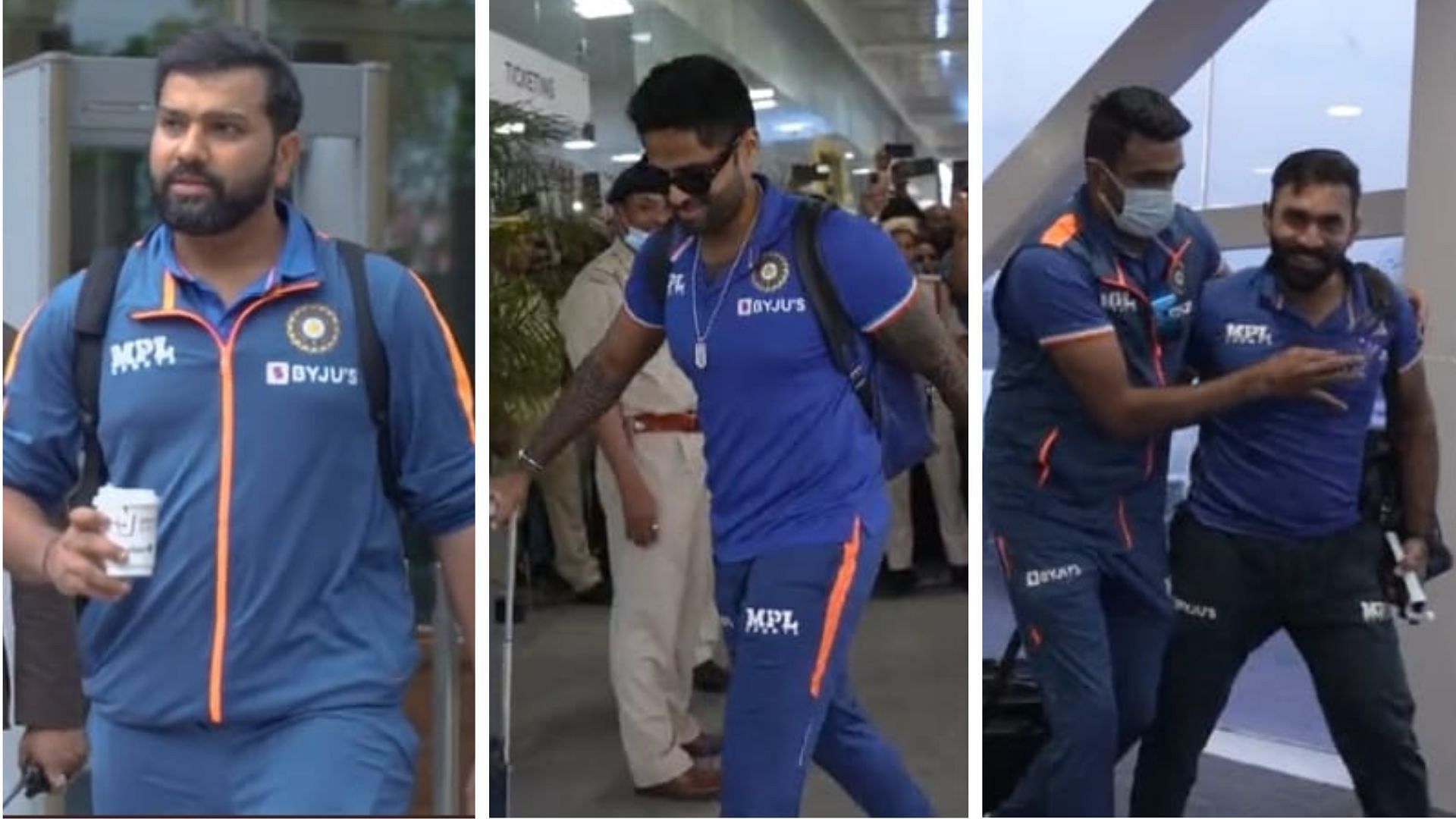 Snippets from the video of Team India reaching Indore posted by BCCI