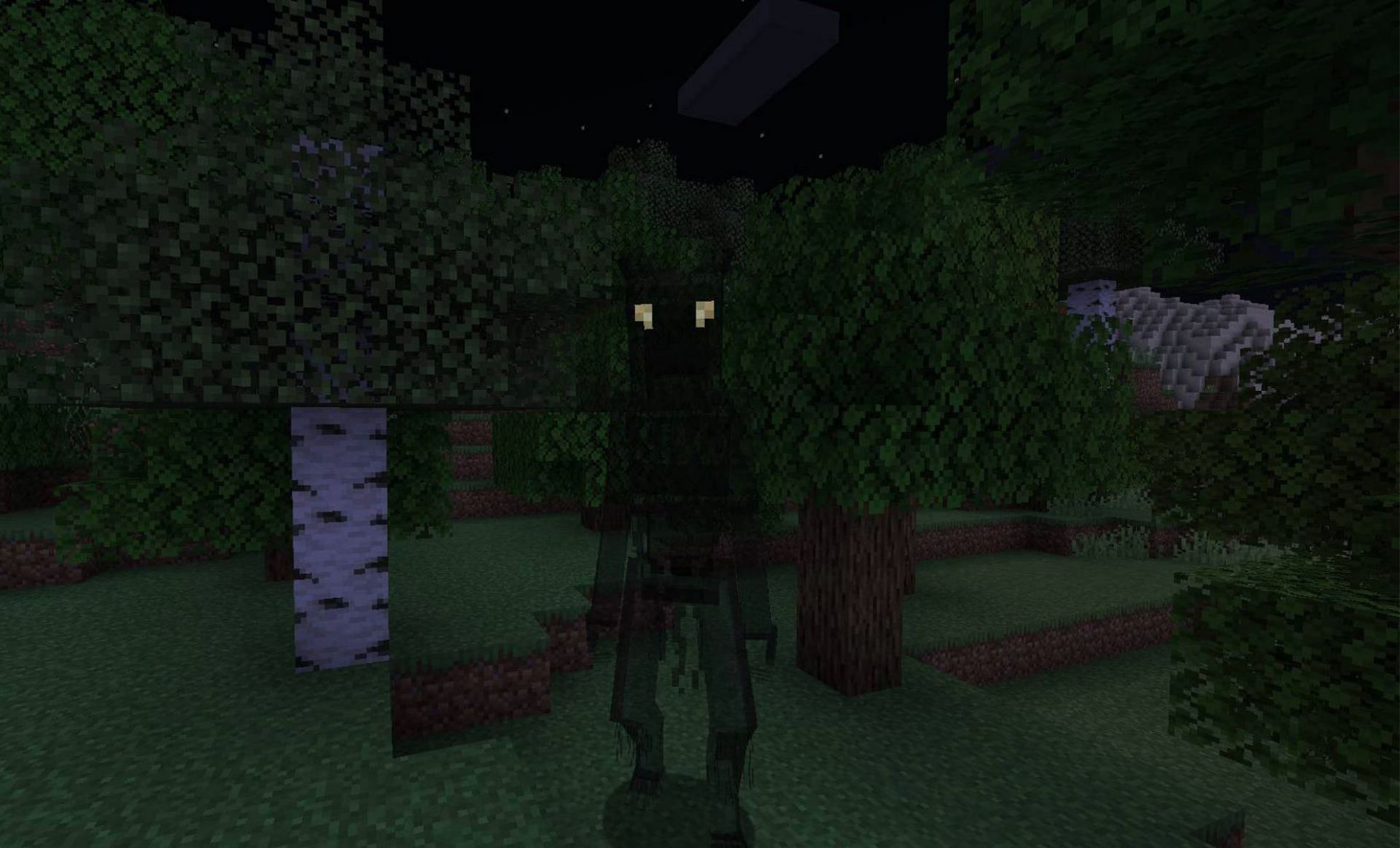 The Whisperwoods mod is scary (Image via 9Minecraft)