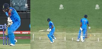 IND vs PAK 2022: [WATCH] KL Rahul is bowled for 4 as he drags a Naseem Shah delivery onto his stumps
