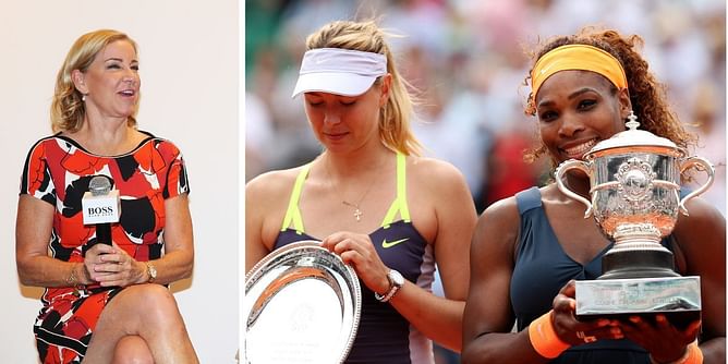 "You get the sense that they don't like each other when they're on court" - when Chris Evert commented on rivalry between Maria Sharapova and Serena Williams
