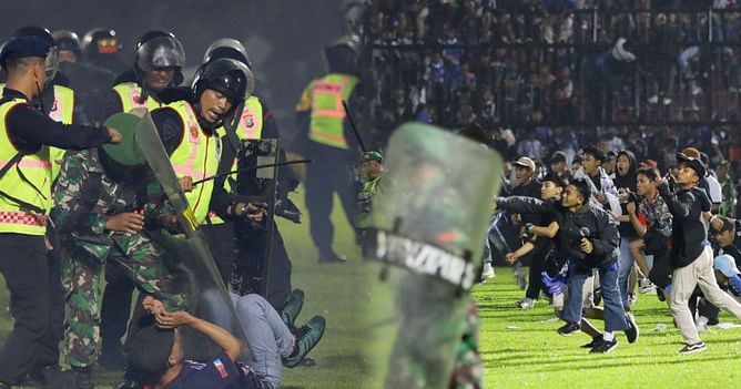 Over 120 football fans tragically killed in stampede after being tear-gassed by Indonesia police - Reports