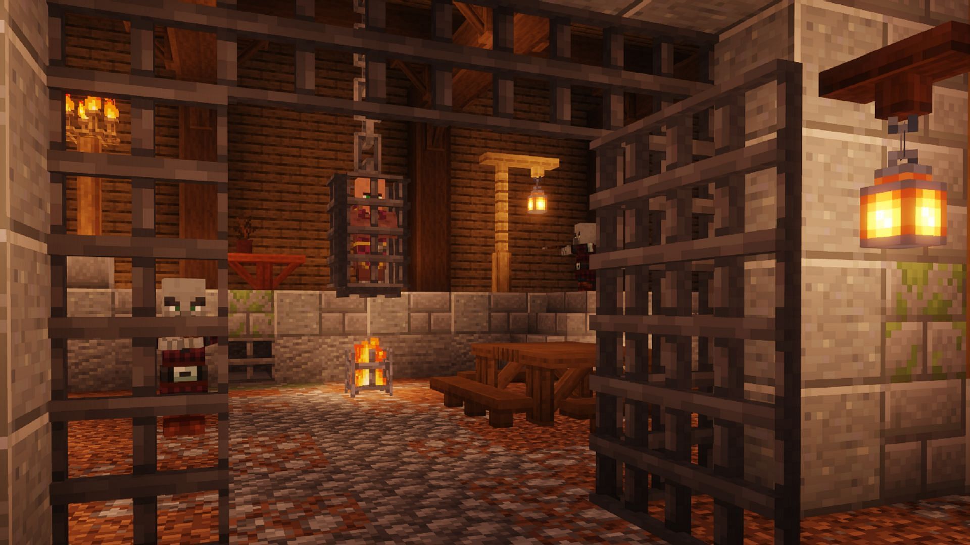 A Minecraft dungeon build created in the Decorative Blocks mod (Image via stohun/CurseForge)