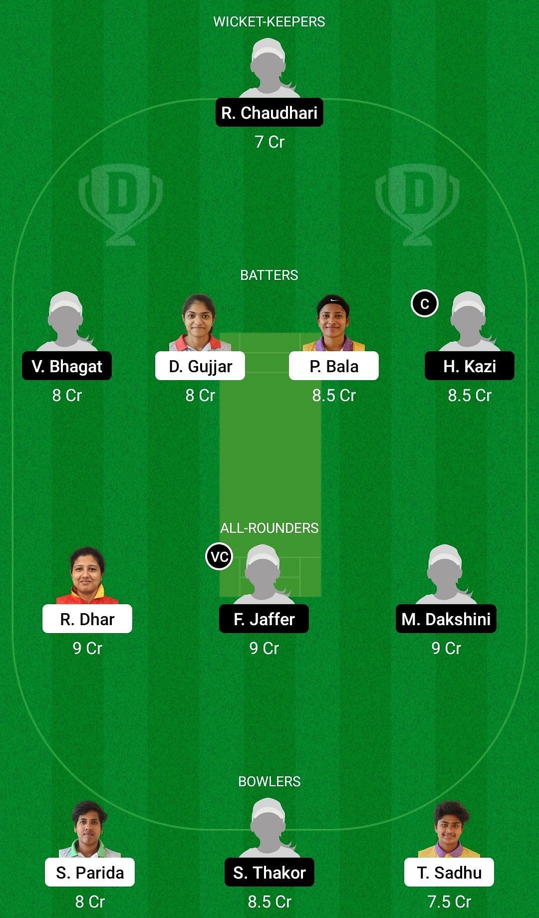 Dream11 Team for Bengal Women vs Mumbai Women - Senior Women’s T20 League 2022.